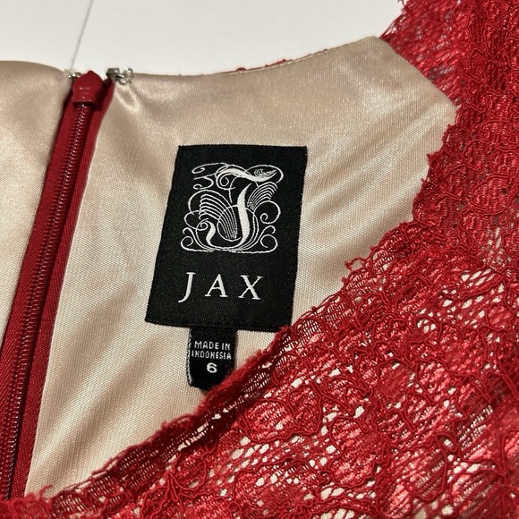 Womens Red Lace Dress Size 6 Mermaid Party Coquette Wedding‎ Guest Holiday Fairy - Picture 4 of 7